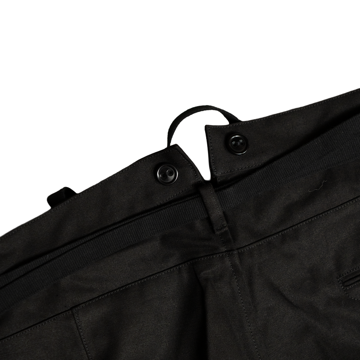 Coherence | Alain Selvedge Yacht Canvas Trousers Black