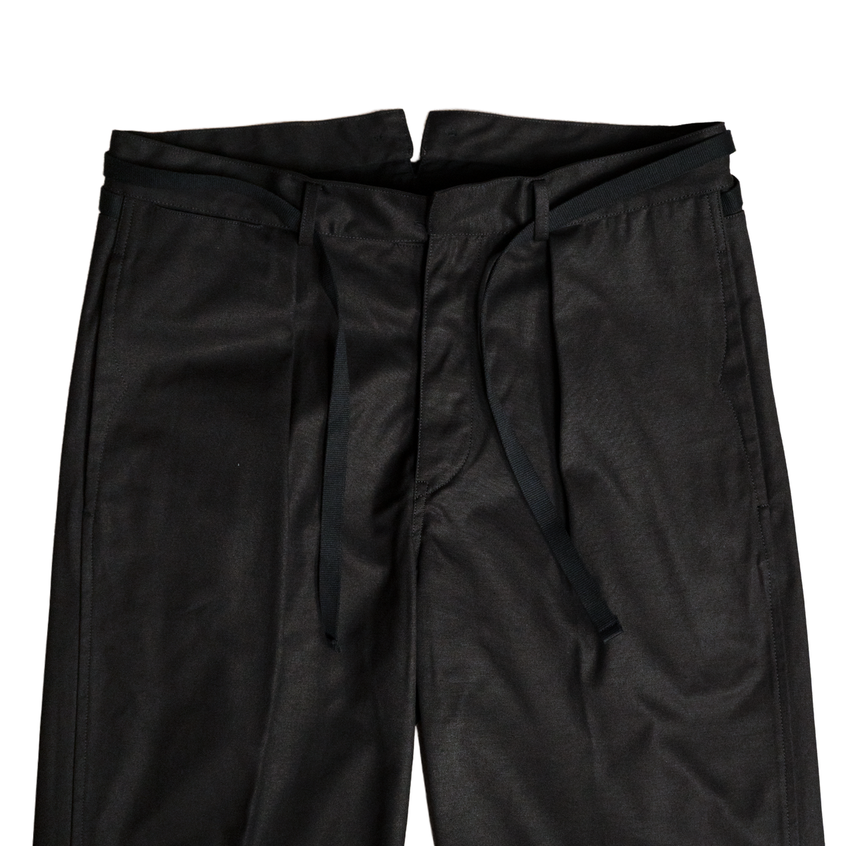 Coherence | Alain Selvedge Yacht Canvas Trousers Black