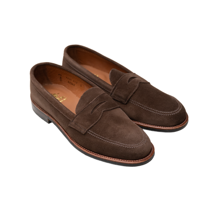 Alden | 6224L Unlined Penny Loafer Dark Brown Suede