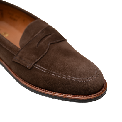 Alden | 6224L Unlined Penny Loafer Dark Brown Suede