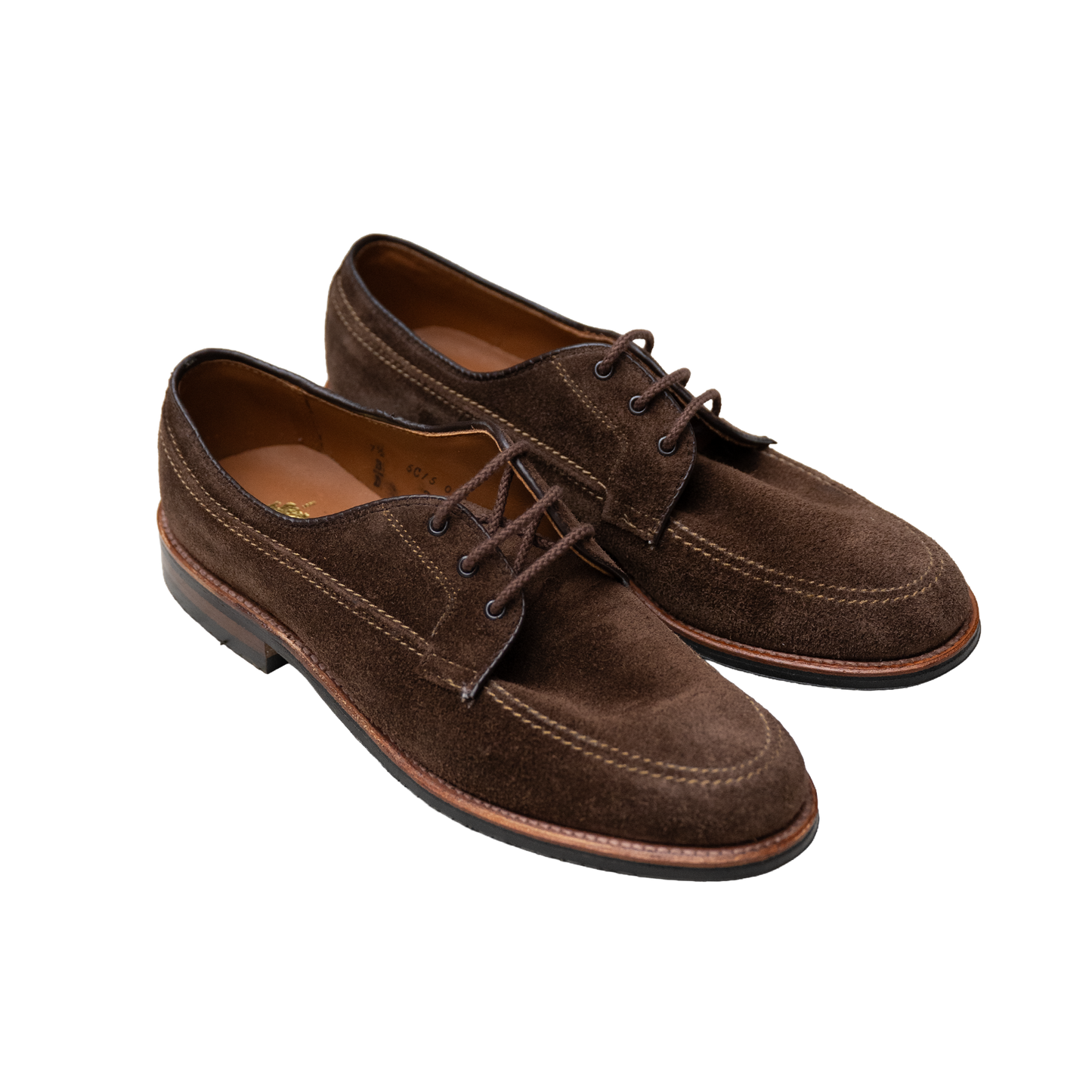 Alden | 731L Unlined Mocc Toe Blucher Dark Brown Suede