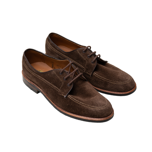 Alden | 731L Unlined Mocc Toe Blucher Dark Brown Suede