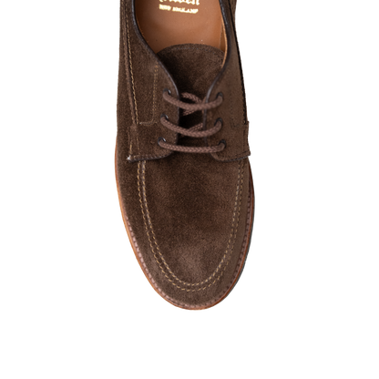 Alden | 731L Unlined Mocc Toe Blucher Dark Brown Suede