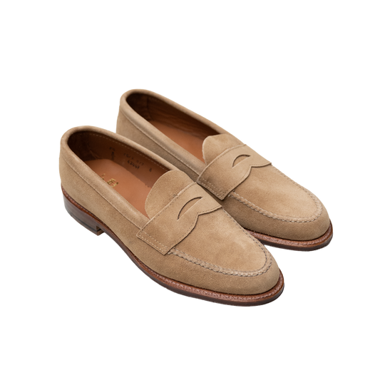Alden | 6244F Unlined LHS Penny Loafer Light Tan Suede