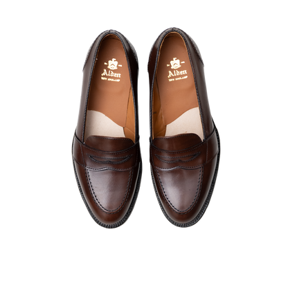 Alden | 686 Full Strap Penny Loafer Dark Brown Calf