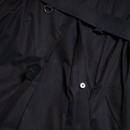 Coherence | AL II Gabardine Trench Coat Dark Blue