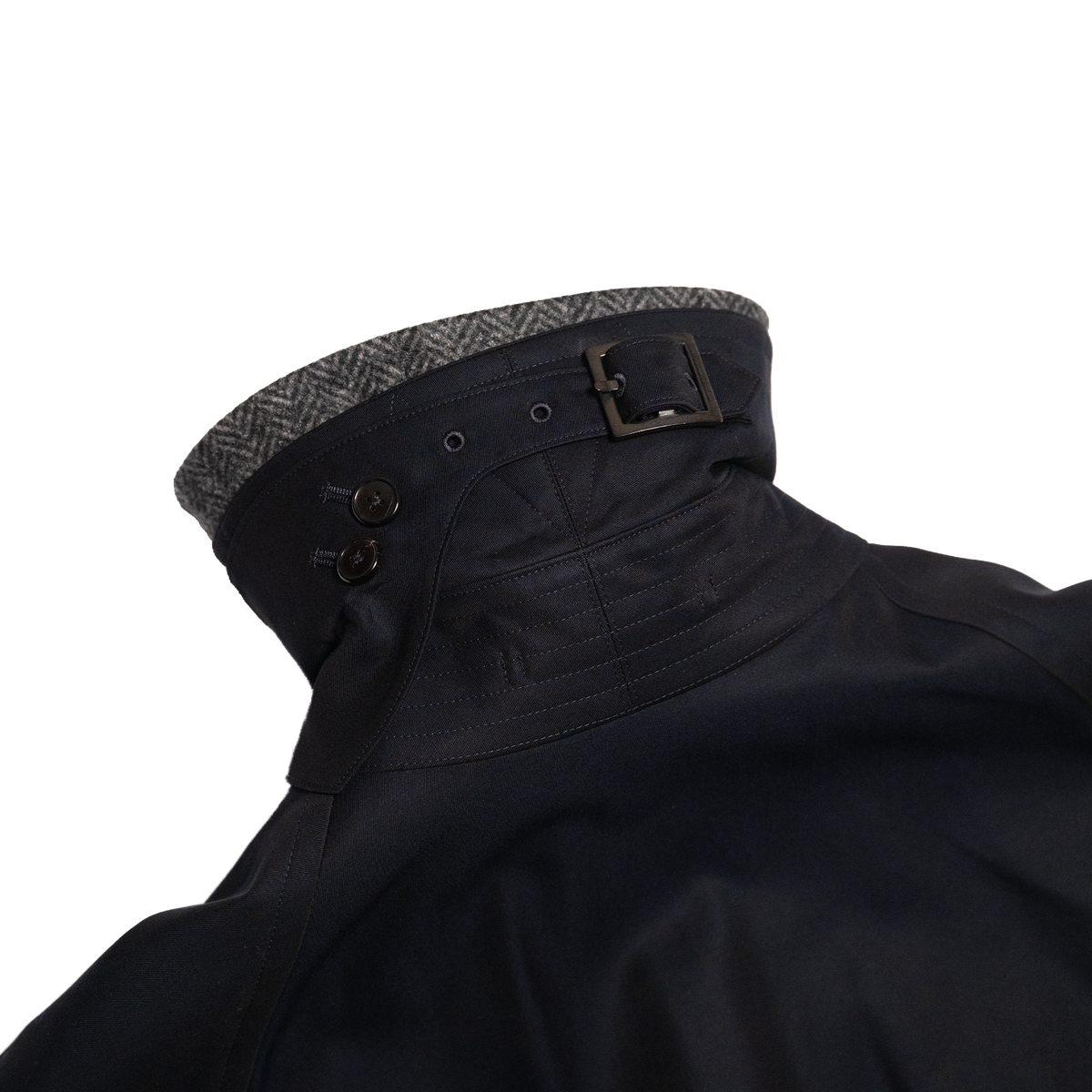 Coherence | AL II Gabardine Trench Coat Dark Blue