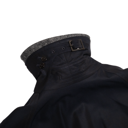 Coherence | AL II Gabardine Trench Coat Dark Blue