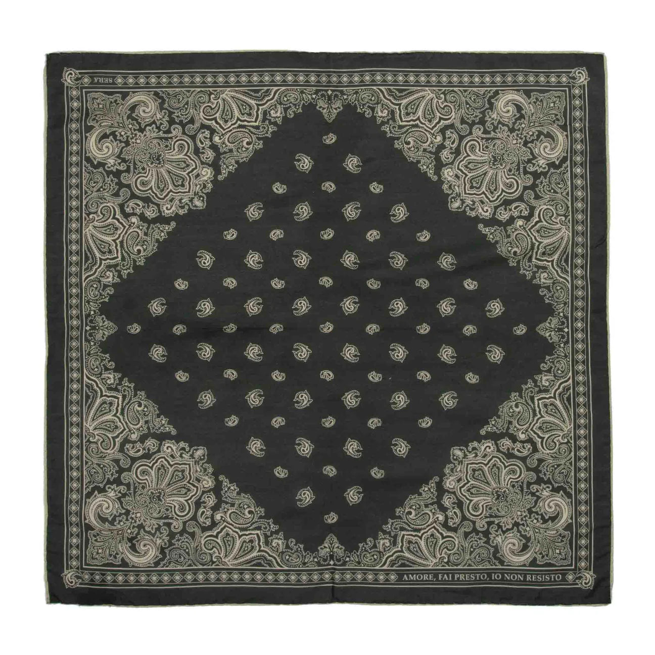 Serà Fine Silk | Amore Fai Presto - Green Cotton & Silk Bandana