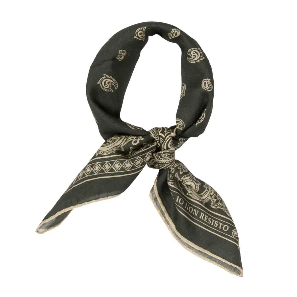 Serà Fine Silk | Amore Fai Presto - Green Cotton & Silk Bandana