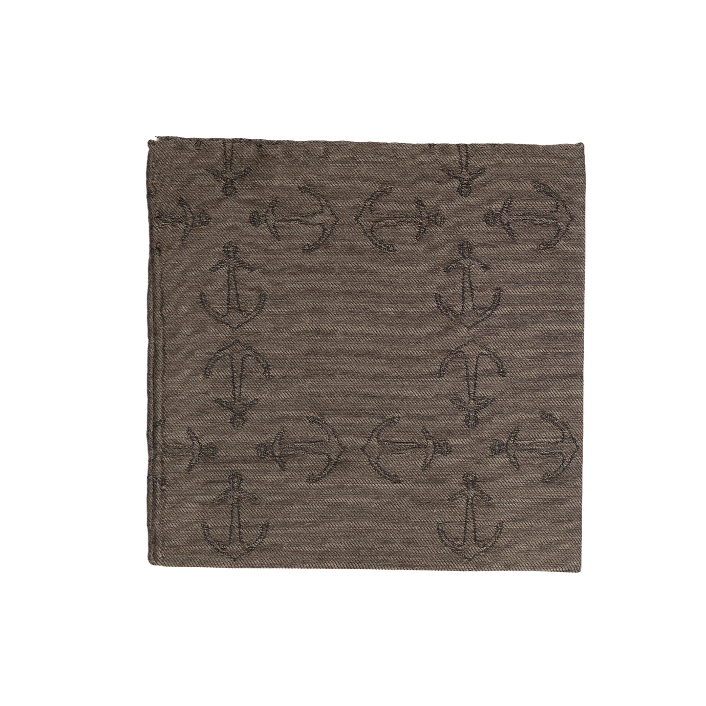 Simonnot Godard | Ancre Marron Pocket Square