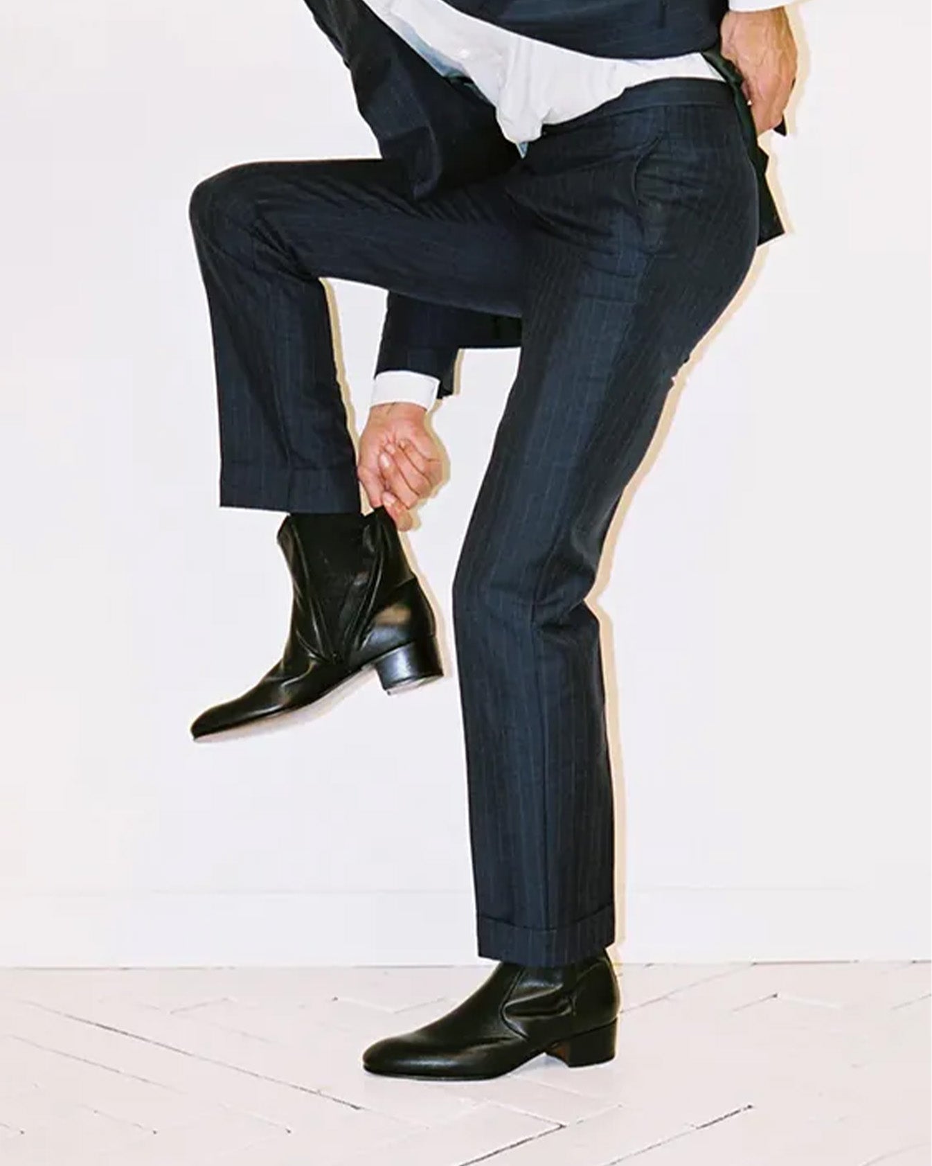 Husbands Paris | Zip Boots In Black Box Calf