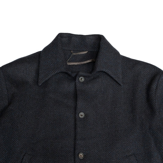 Harry Mundy | Blouson Jacket Donegal Tweed Navy
