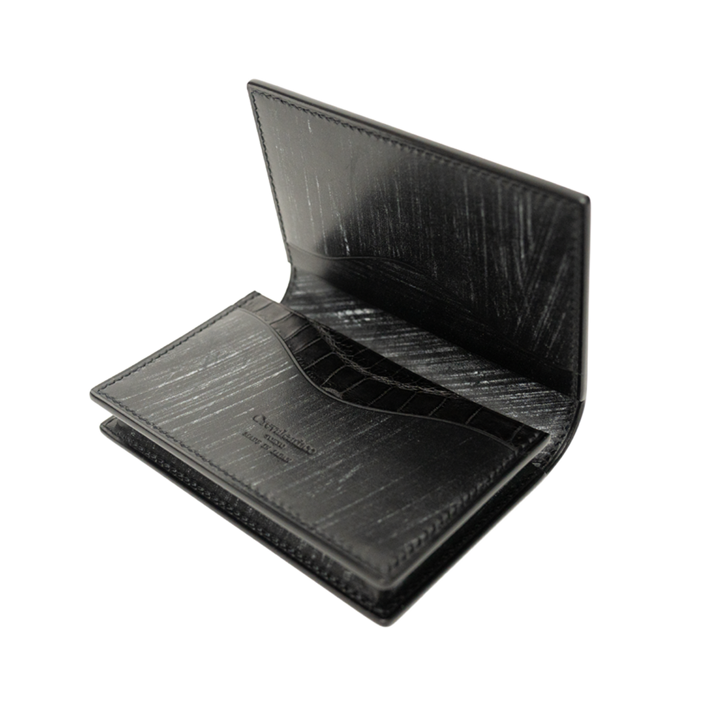 Crevaleathco | Black Bridle Leather Card Case