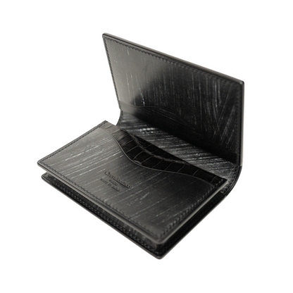 Crevaleathco | Black Bridle Leather Card Case