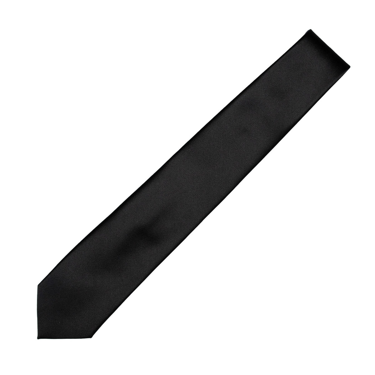 Holliday & Brown | Solid Black Satin Tie CAR32 1