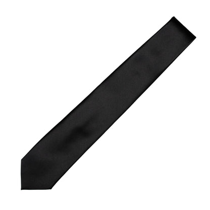 Holliday & Brown | Solid Black Satin Tie CAR32 1