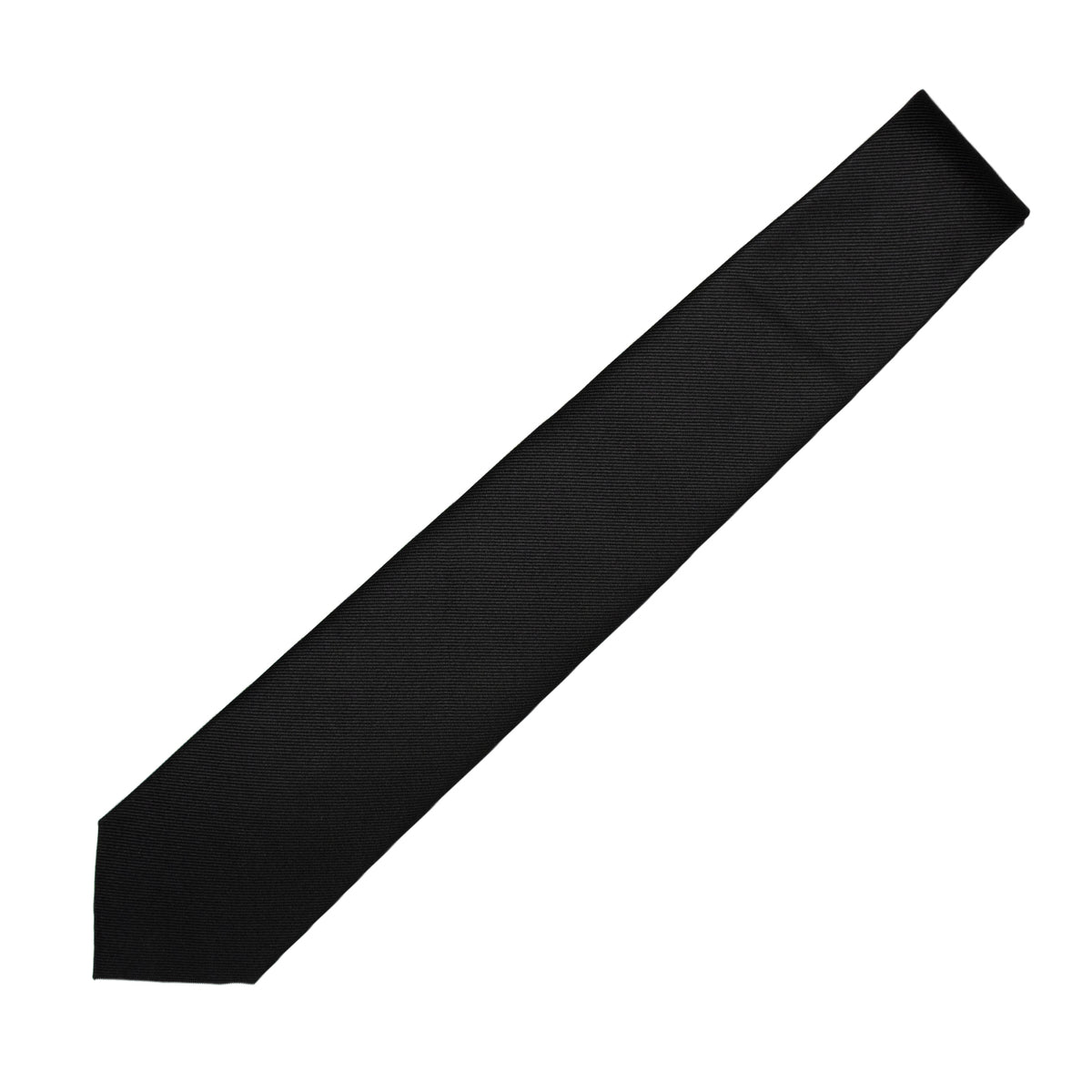 Holliday & Brown | Solid Black Twill Tie CAR32 2