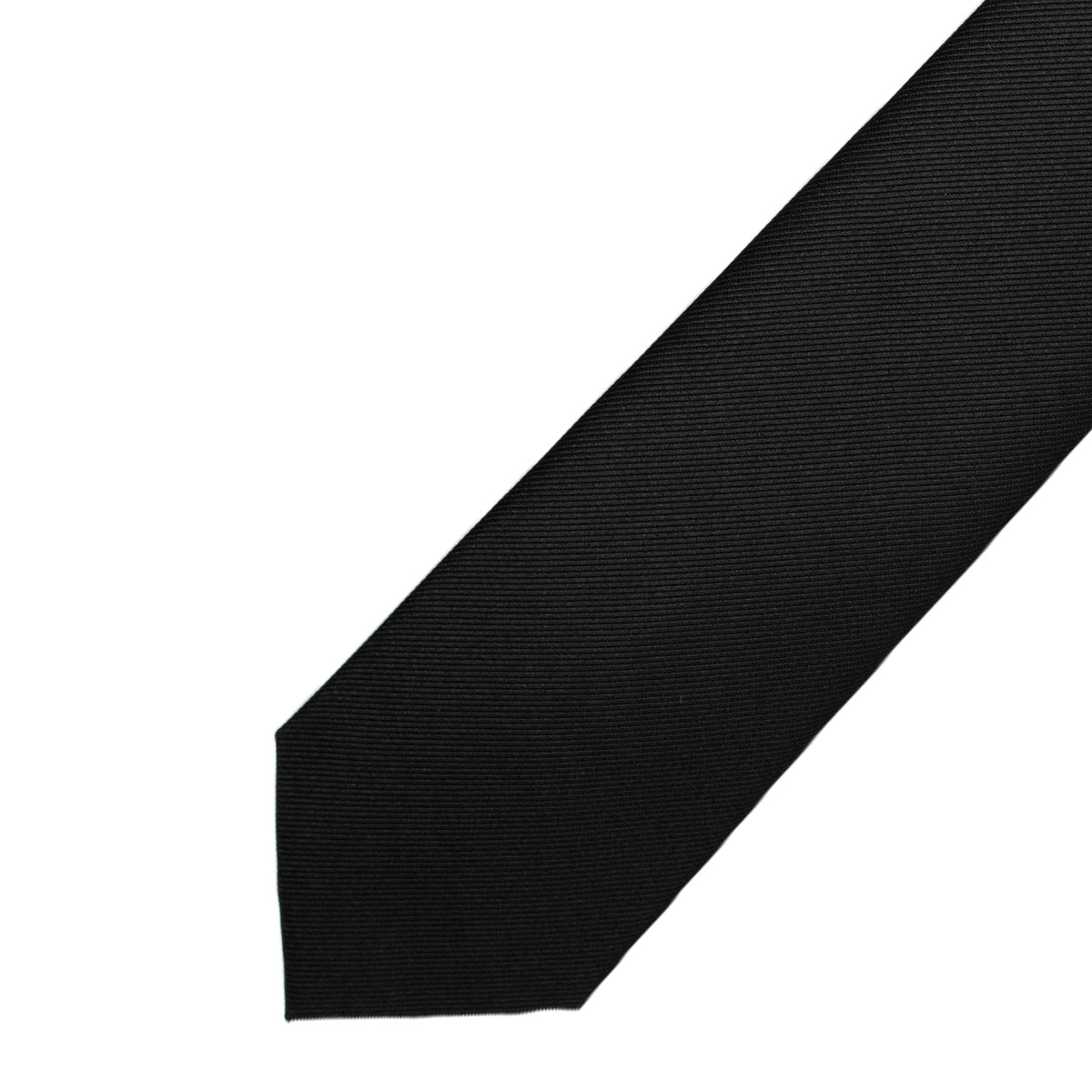 Holliday & Brown | Solid Black Twill Tie CAR32 2