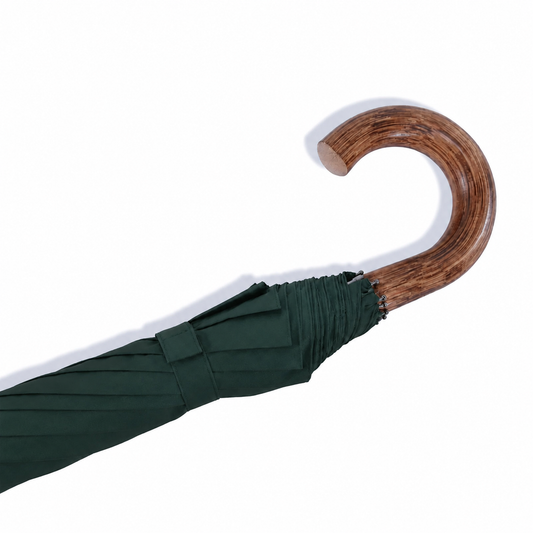 Fox Umbrella | Calma Crook Handle Telescopic Green