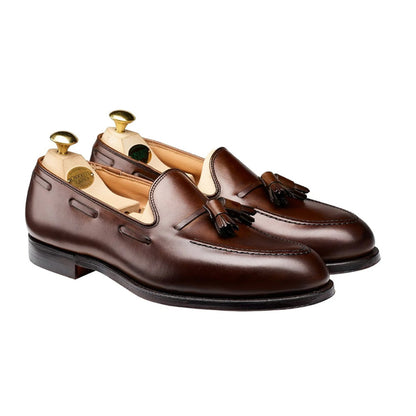 Crockett &amp; Jones | Cavendish Tassel Loafer Dark Brown Burnished Calf