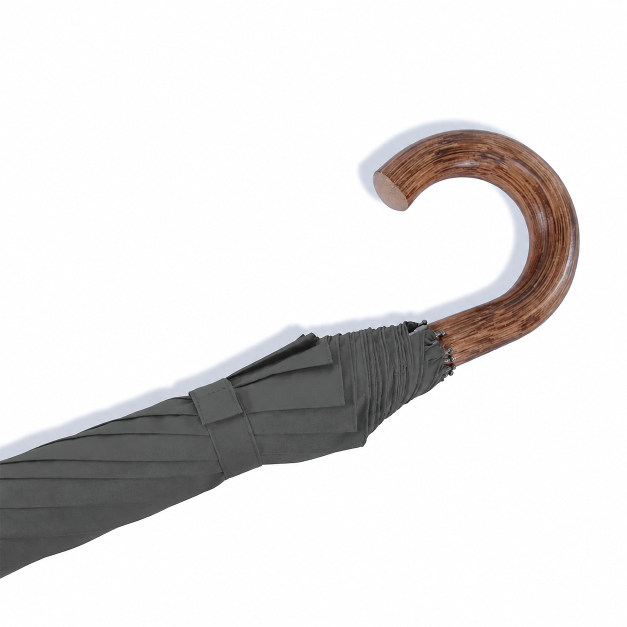 Fox Umbrella | Calma Crook Handle Telescopic Grey