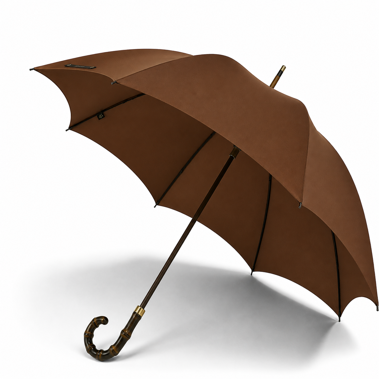 Fox Umbrella | Scorched Whangee Crook Sienna