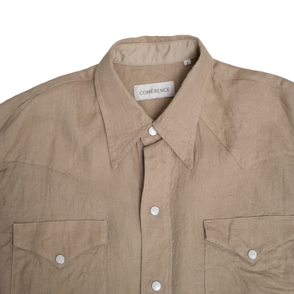Coherence |  Abiquiu Western Shirt Aerocloth Linen Beige