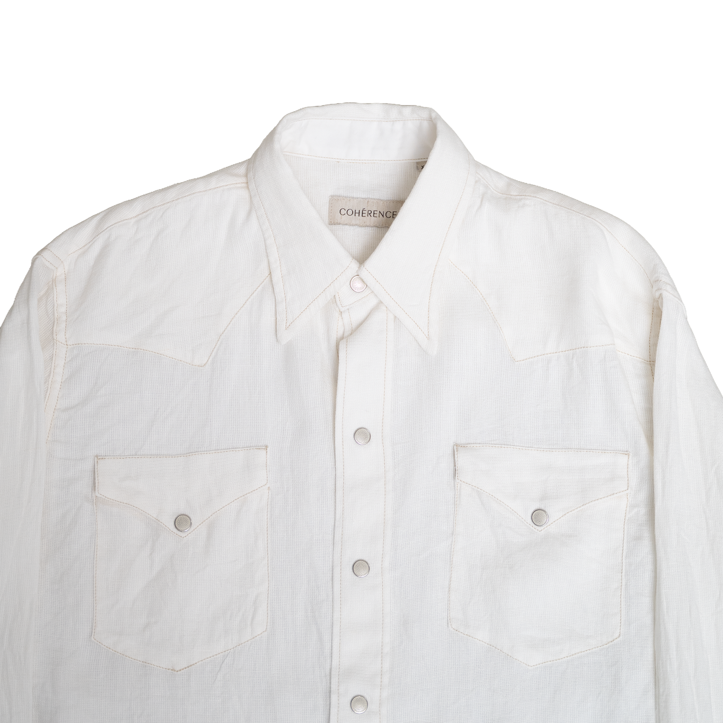 Coherence |  Abiquiu Western Shirt Aerocloth Linen Ivory