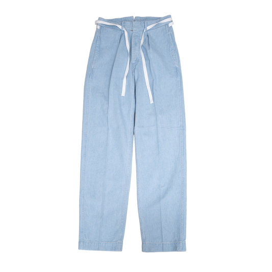 Coherence | Alain 10oz Logger Selvedge Denim Trousers Aqua Blue