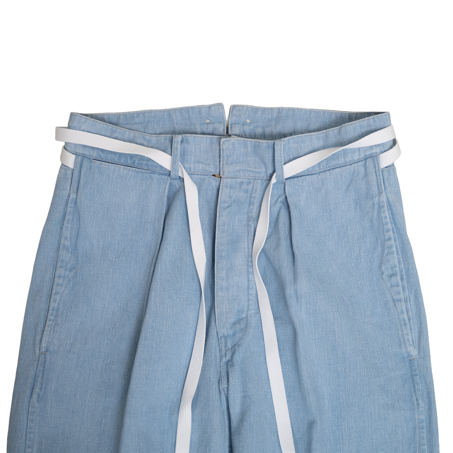 Coherence | Alain 10oz Logger Selvedge Denim Trousers Aqua Blue