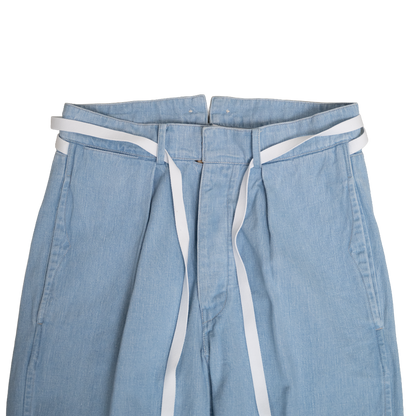 Coherence | Alain 10oz Logger Selvedge Denim Trousers Aqua Blue
