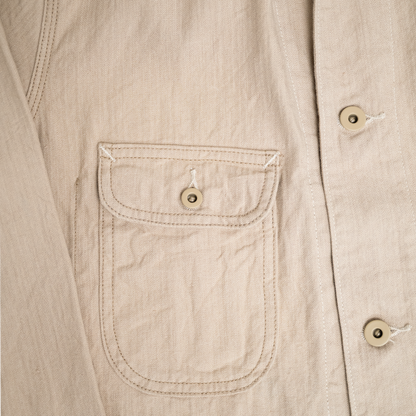 Coherence | Jackson Linen Cotton Chevron Ivory