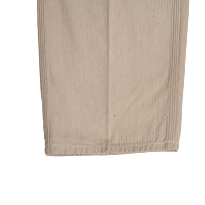 Coherence | Paul Linen Cotton Trousers Ivory Chevron