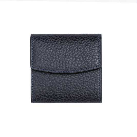 Crevaleathco | Navy Beluga Calf Coin Purse