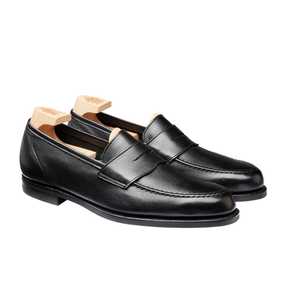 Crockett & Jones | Harvard Penny Loafer Black Milled Calf