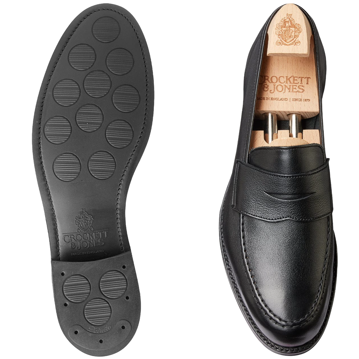 Crockett & Jones | Harvard Penny Loafer Black Milled Calf