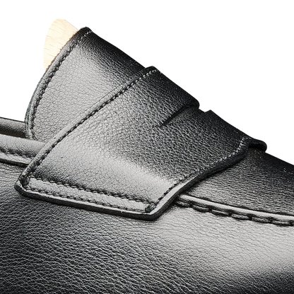 Crockett & Jones | Harvard Penny Loafer Black Milled Calf