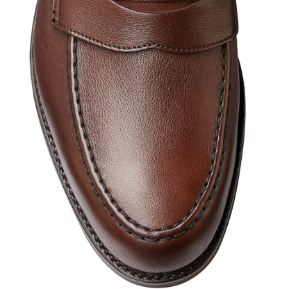 Crockett & Jones | Harvard Penny Loafer Walnut Milled Calf