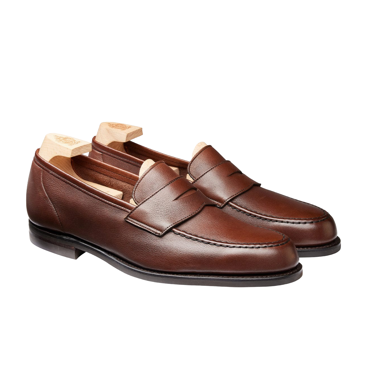 Crockett & Jones | Harvard Penny Loafer Walnut Milled Calf