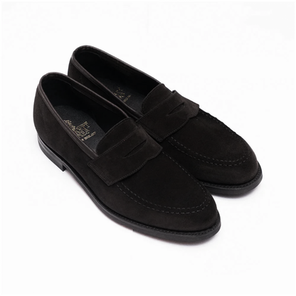 Crockett & Jones | Harvard Penny Loafer Black Suede