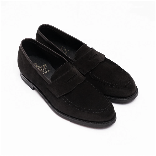 Crockett & Jones | Harvard Penny Loafer Black Suede