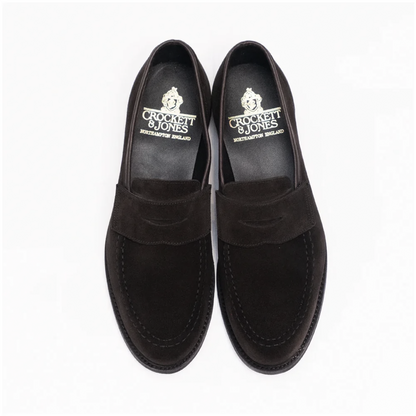 Crockett & Jones | Harvard Penny Loafer Black Suede
