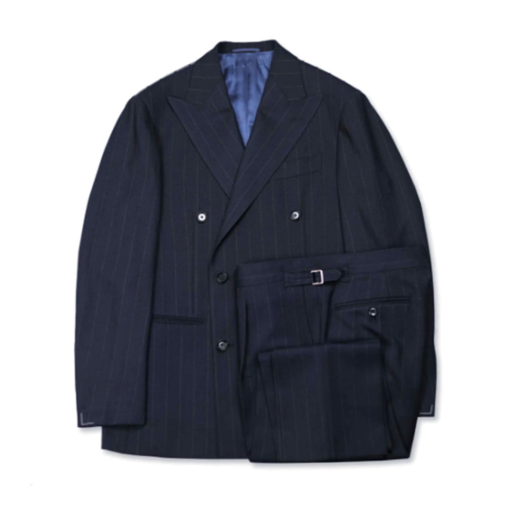 Ring Jacket | Fresco DB Suit Navy Pinstripe