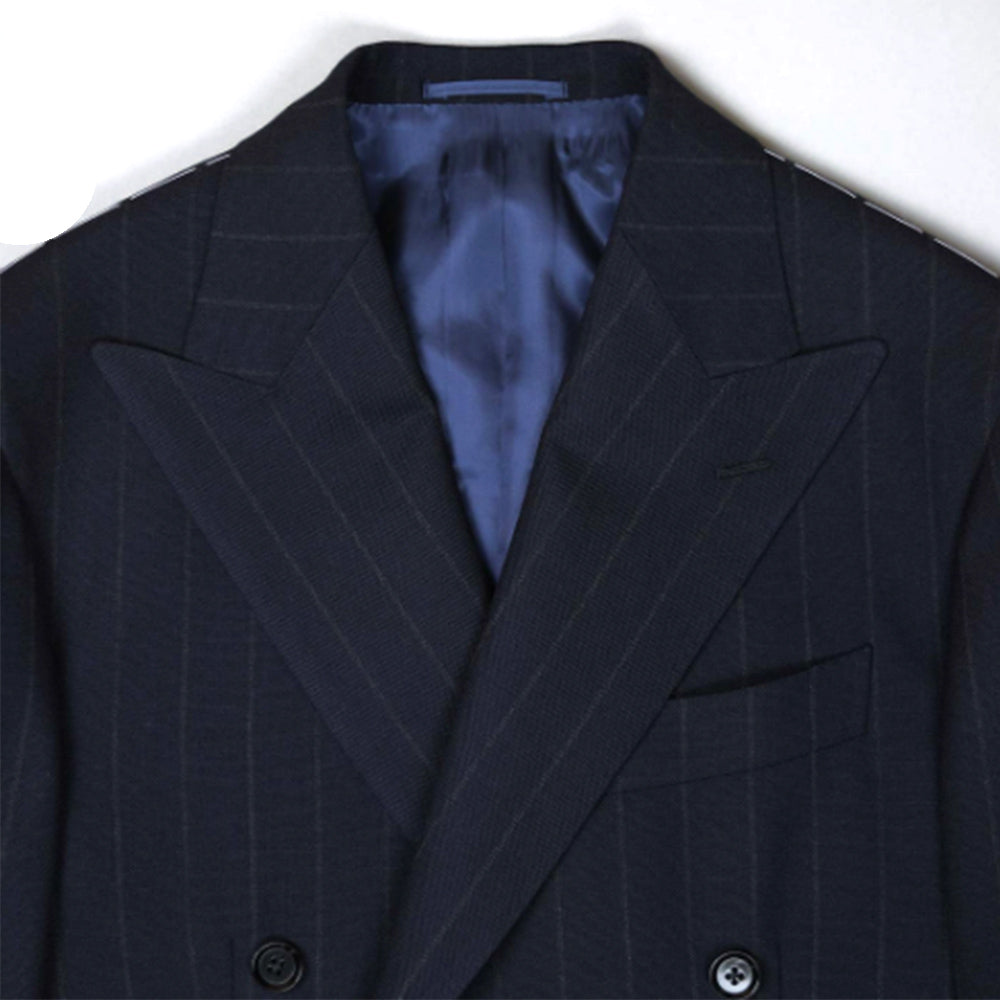 Ring Jacket | Fresco DB Suit Navy Pinstripe