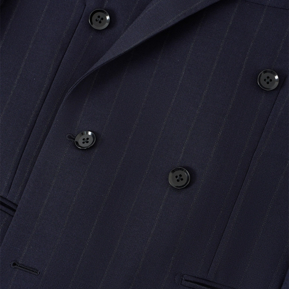 Ring Jacket | Fresco DB Suit Navy Pinstripe