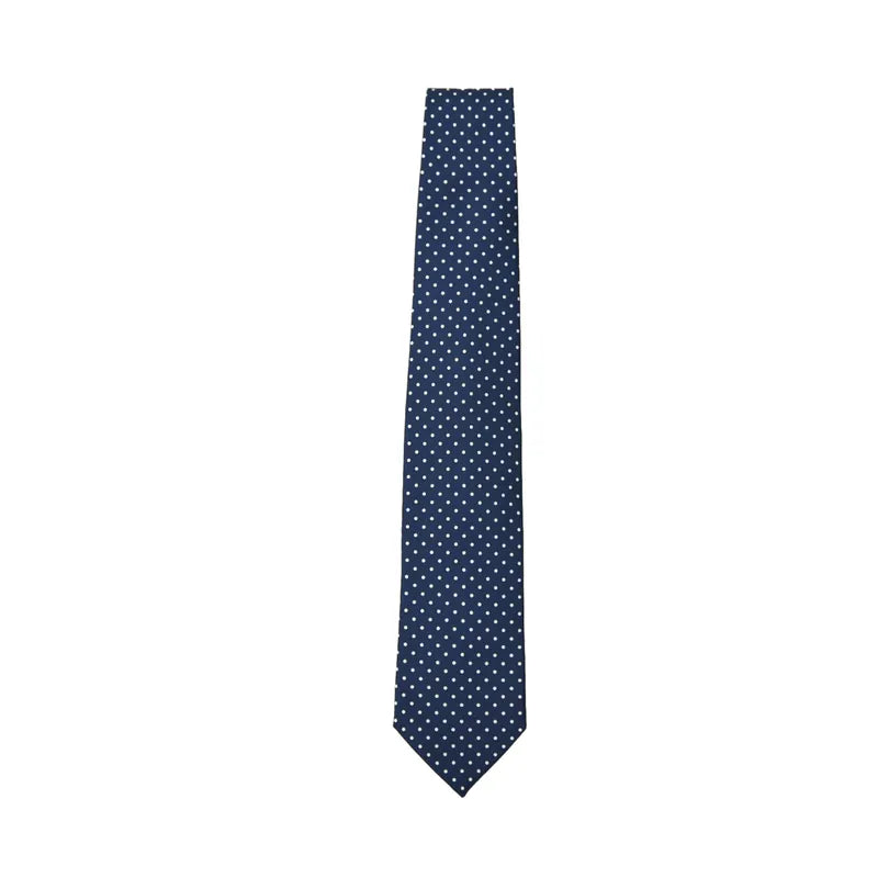 Holliday & Brown | White Tiny Dots Tie Blue E2506 6