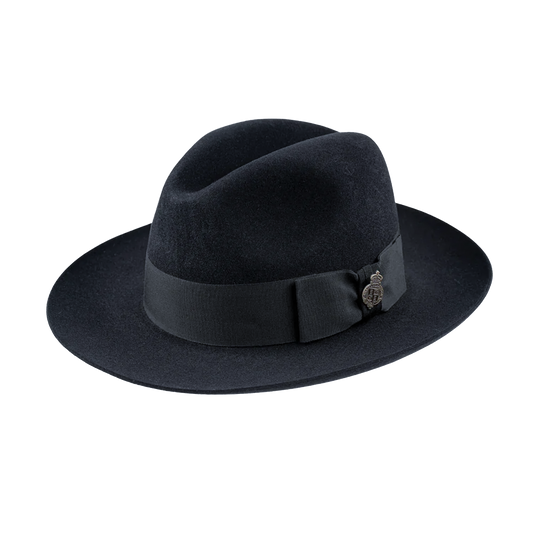 Christys' | Classic Fur Flet Fedora Black 