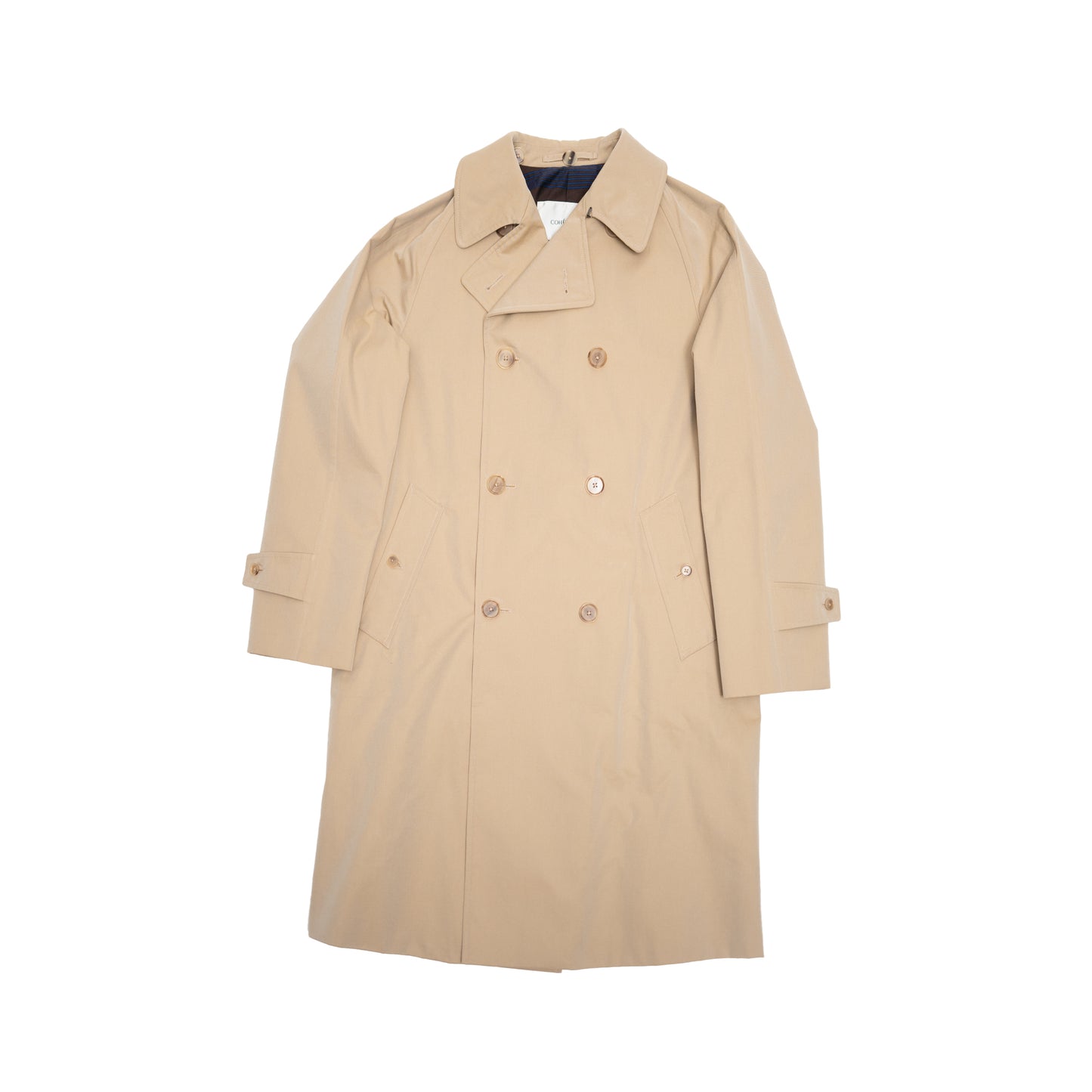 Coherence | Foufou II Gabardine Beige Double Breasted Coat