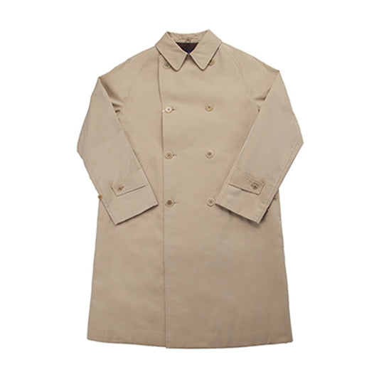 Coherence | Foufou II Gabardine Beige Double Breasted Coat